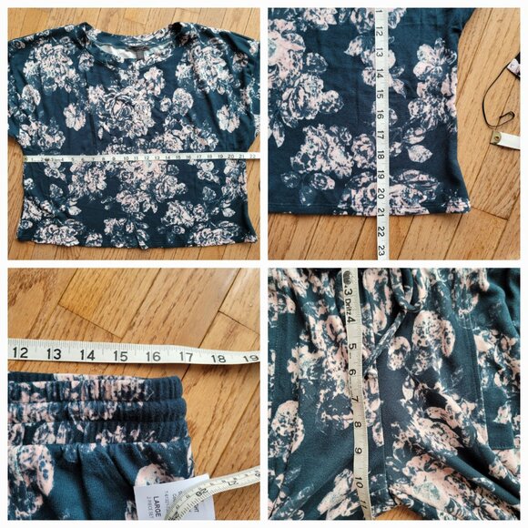 NWT Midnight Bakery 2-Piece Floral Print Alexis Women's Pajama Set L & XL - Picture 10 of 13